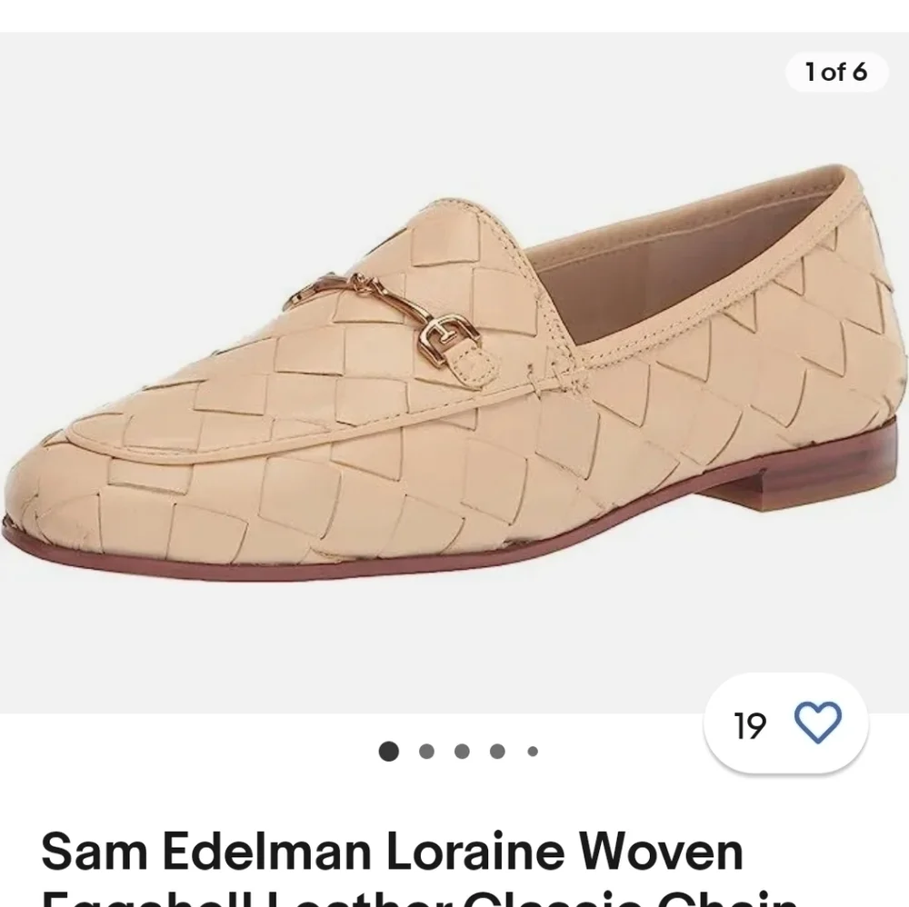 Sam Edelman Loraine Woven Loafer EGGSHELL Size 7.5